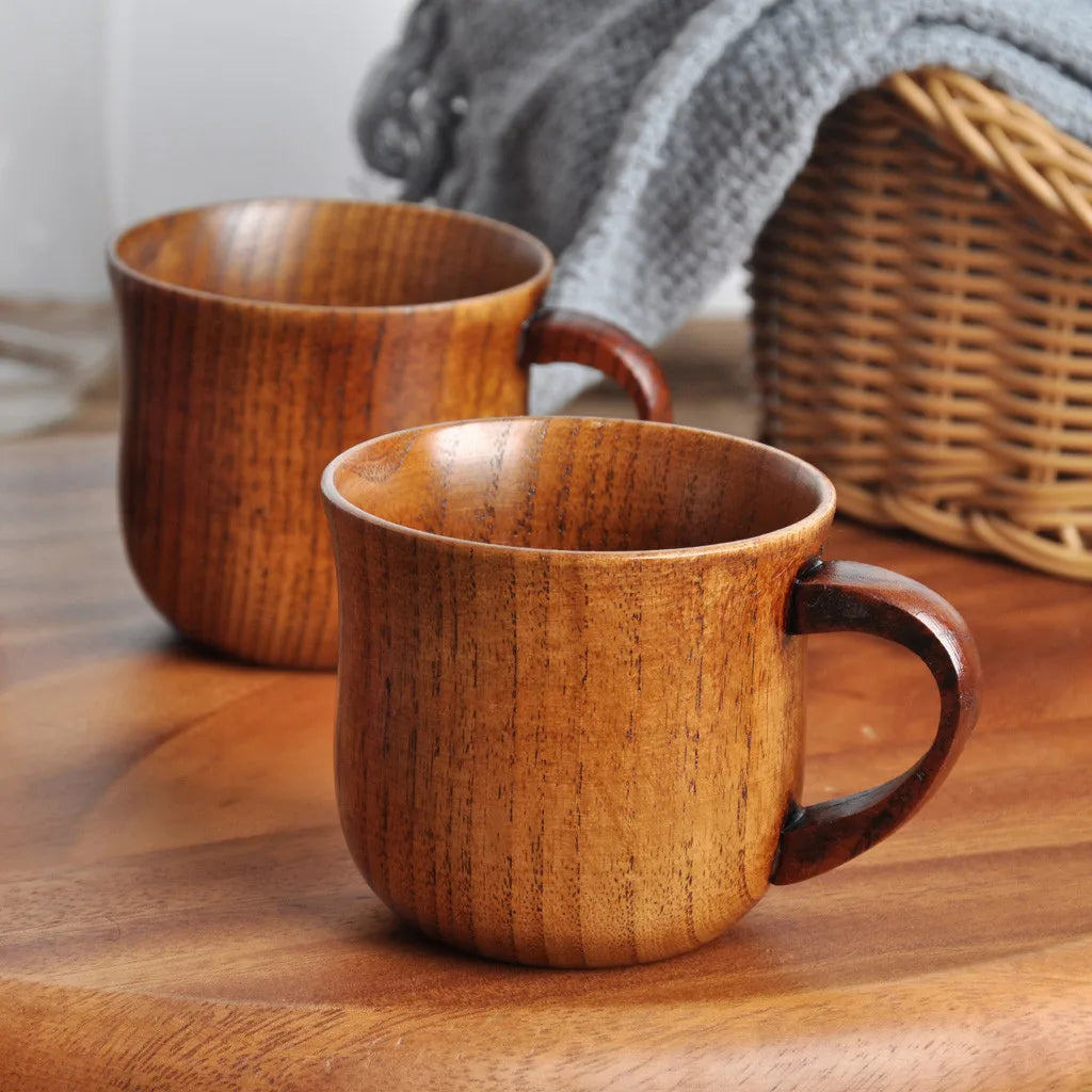 Natural Wood Grain Mug – Rustic Vintage Wooden Cup