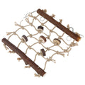 Hemp Rope Wooden Climbing Ladder Swing Toy for Parrots