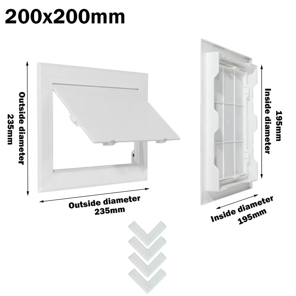 White ABS Hinged Access Panel – Wall & Ceiling Inspection Hatch