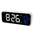 LED Digital Alarm Clock USB Charging Mirror Temperature Display