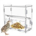 Clear Acrylic Bird Feeder Box – No-Mess Multi-Hole Dispenser