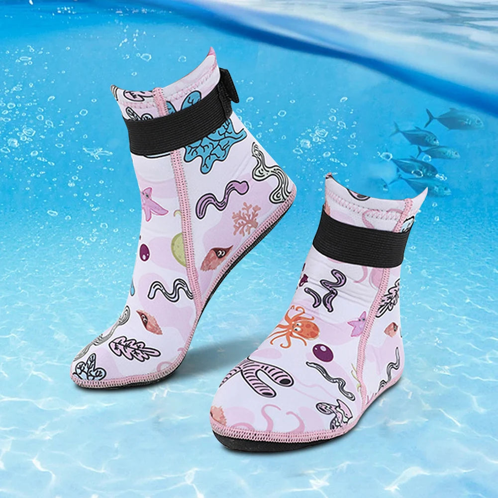 Kids Neoprene Water Socks – Anti-Slip Beach & Swim Socks