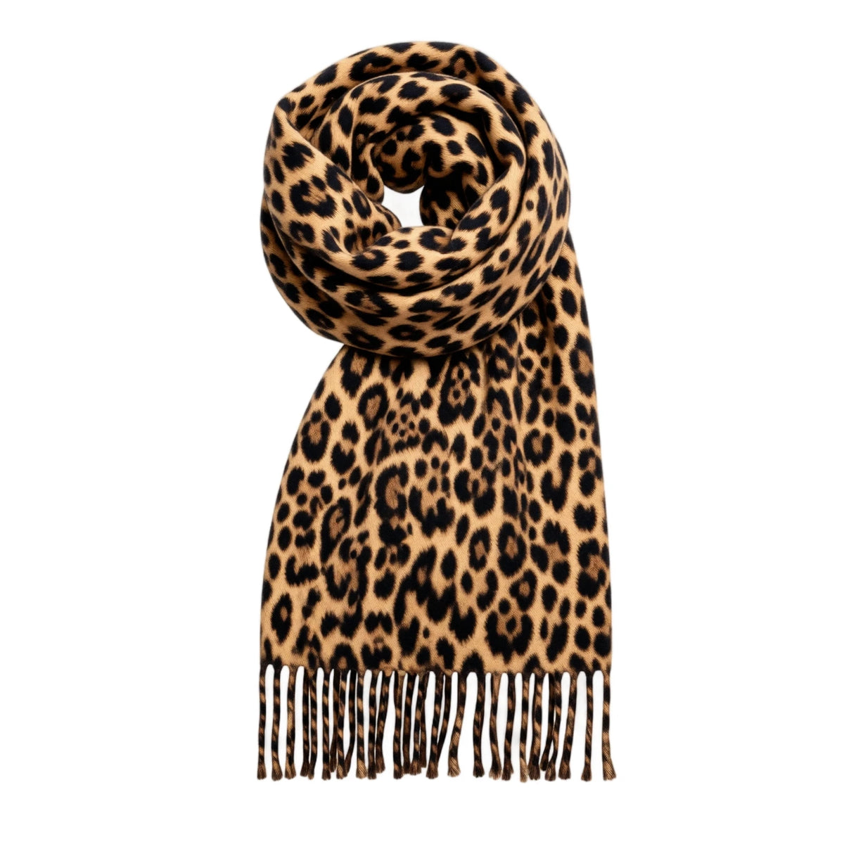 Women's Leopard Print Faux Cashmere Oversized Scarf & Shawl