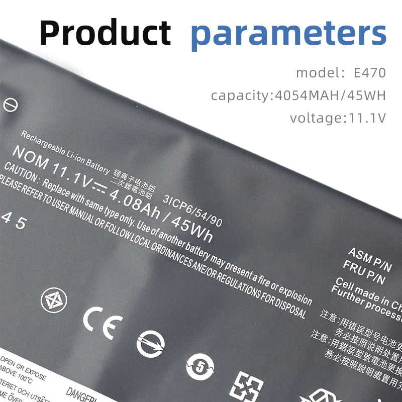 SUOZHAN Battery for Lenovo ThinkPad E470 E475 – 11.1V 45Wh
