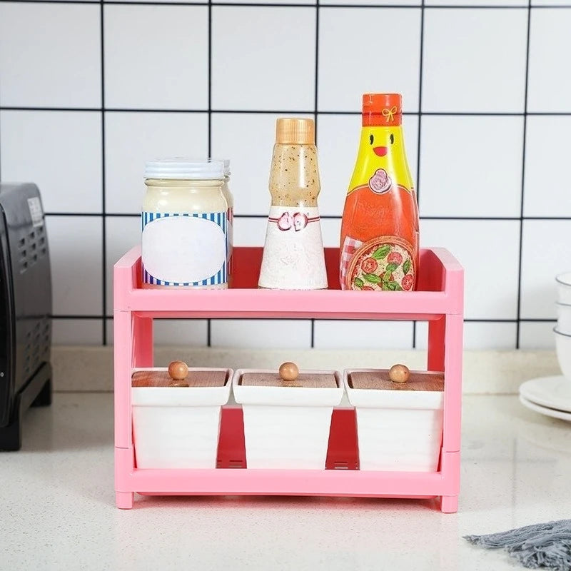 Double Layer Desktop Storage Shelf Organizer | Office & Bath