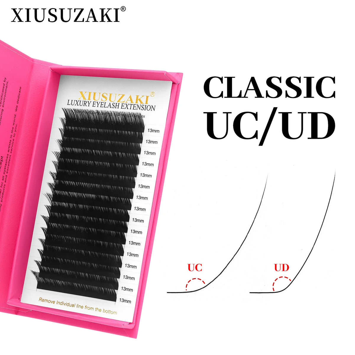 XIUSUZAKI UC/UD Curl Matte Black Individual Lash Extensions
