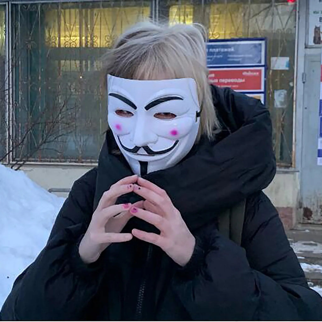 Guy Fawkes Anonymous Full Face Mask – Halloween Cosplay Prop