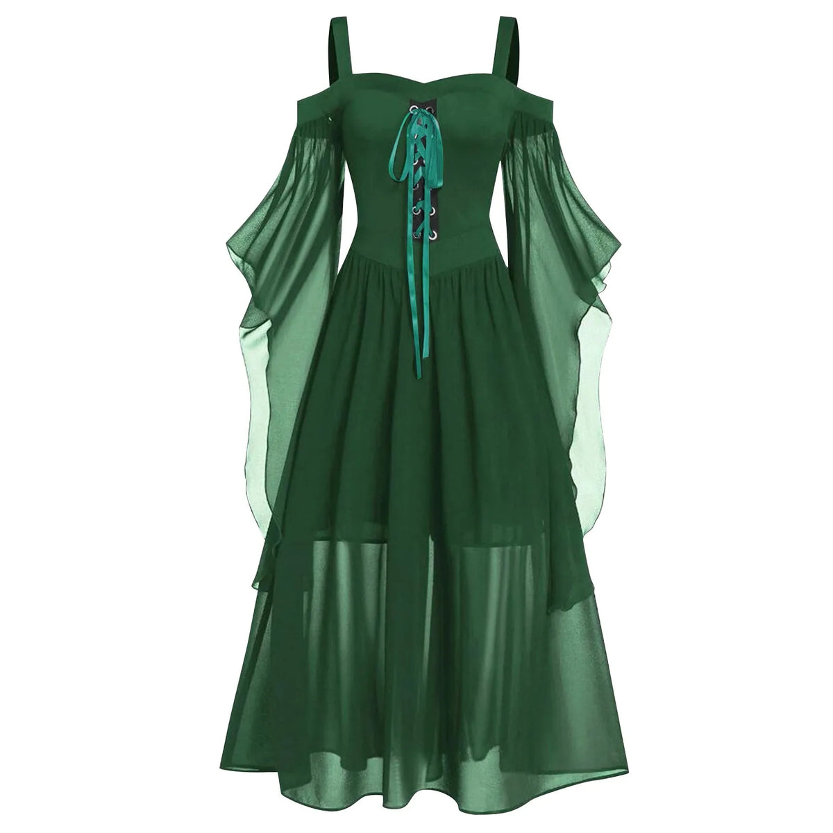 Women's Plus Size Medieval Witch Gothic Halloween Dress
