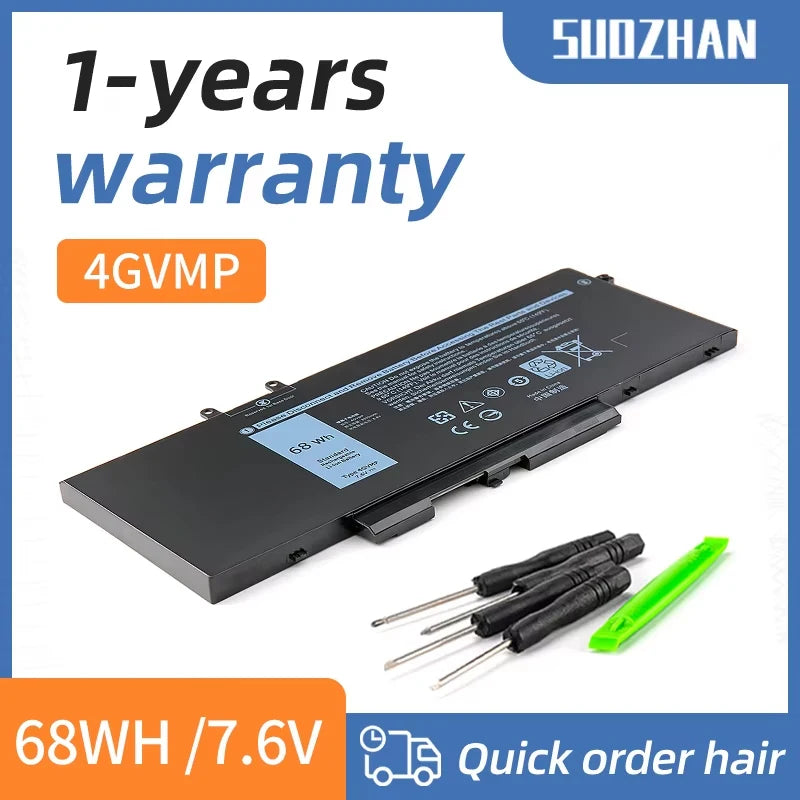 SUOZHAN 4GVMP 7.6V 68Wh Battery – Dell Latitude 5400 5500