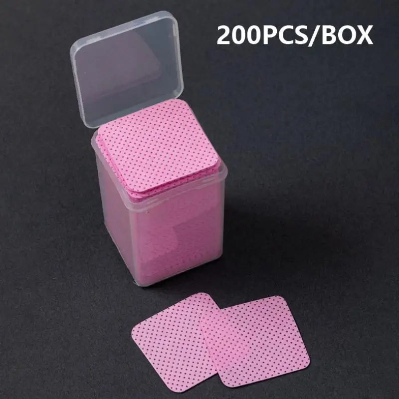 200-Pc Lint-Free Nail & Eyelash Wipes – Salon Quality