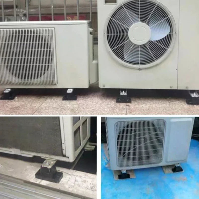 4-Pack Rubber Anti-Vibration Isolator Pads for AC Units