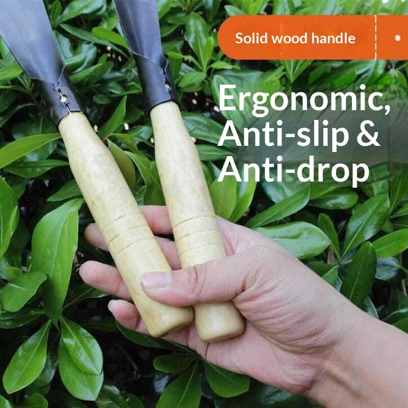 Manganese Steel Garden Trowel – Wooden Handle Digging & Weeding