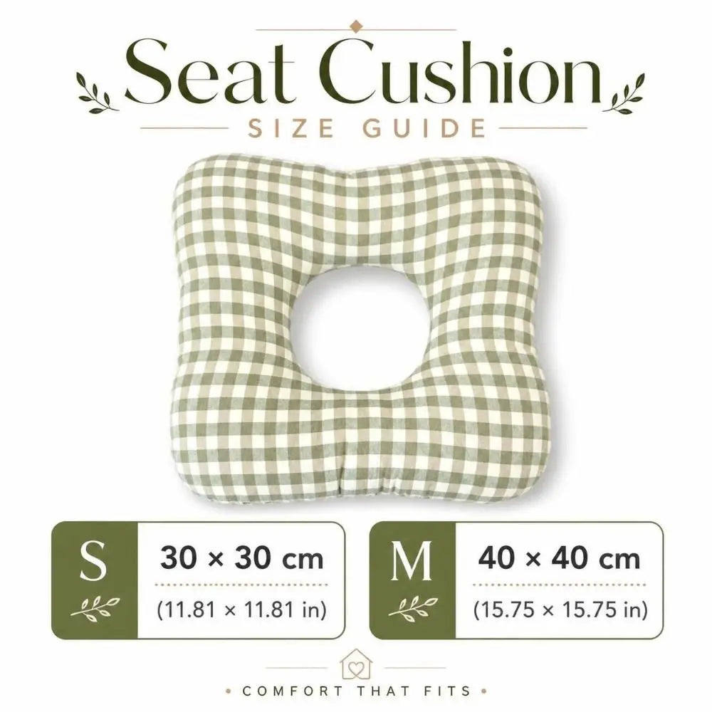 Soft Breathable Cotton Comfort Cushion – Reusable & Portable