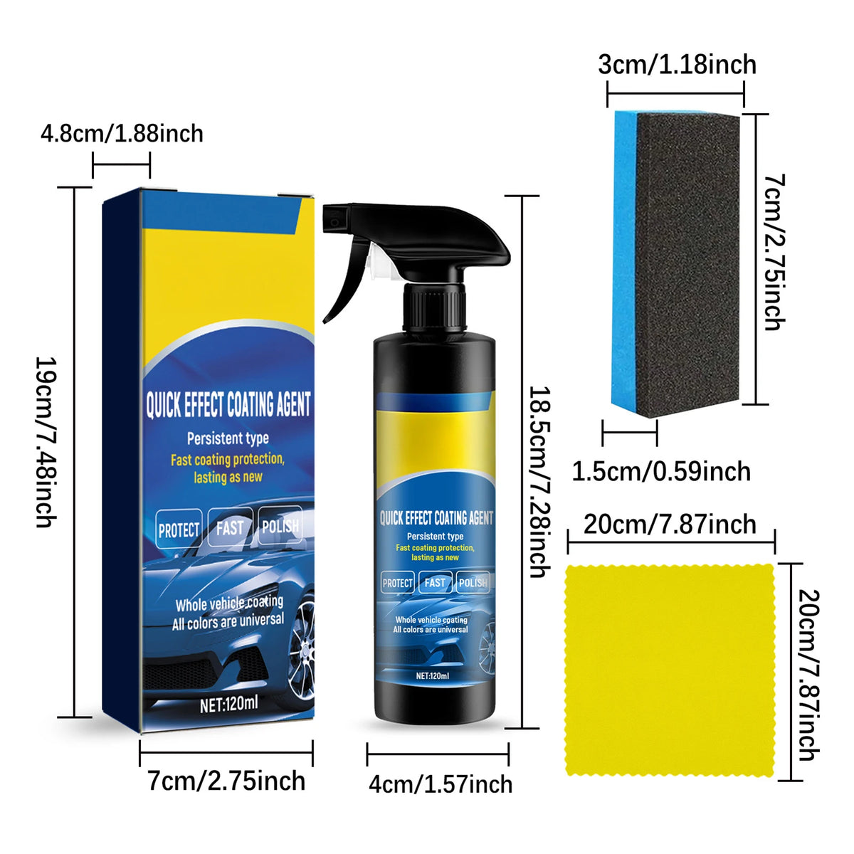 Car Plastic Restoration Coating Spray – Crystal Finish 120ml