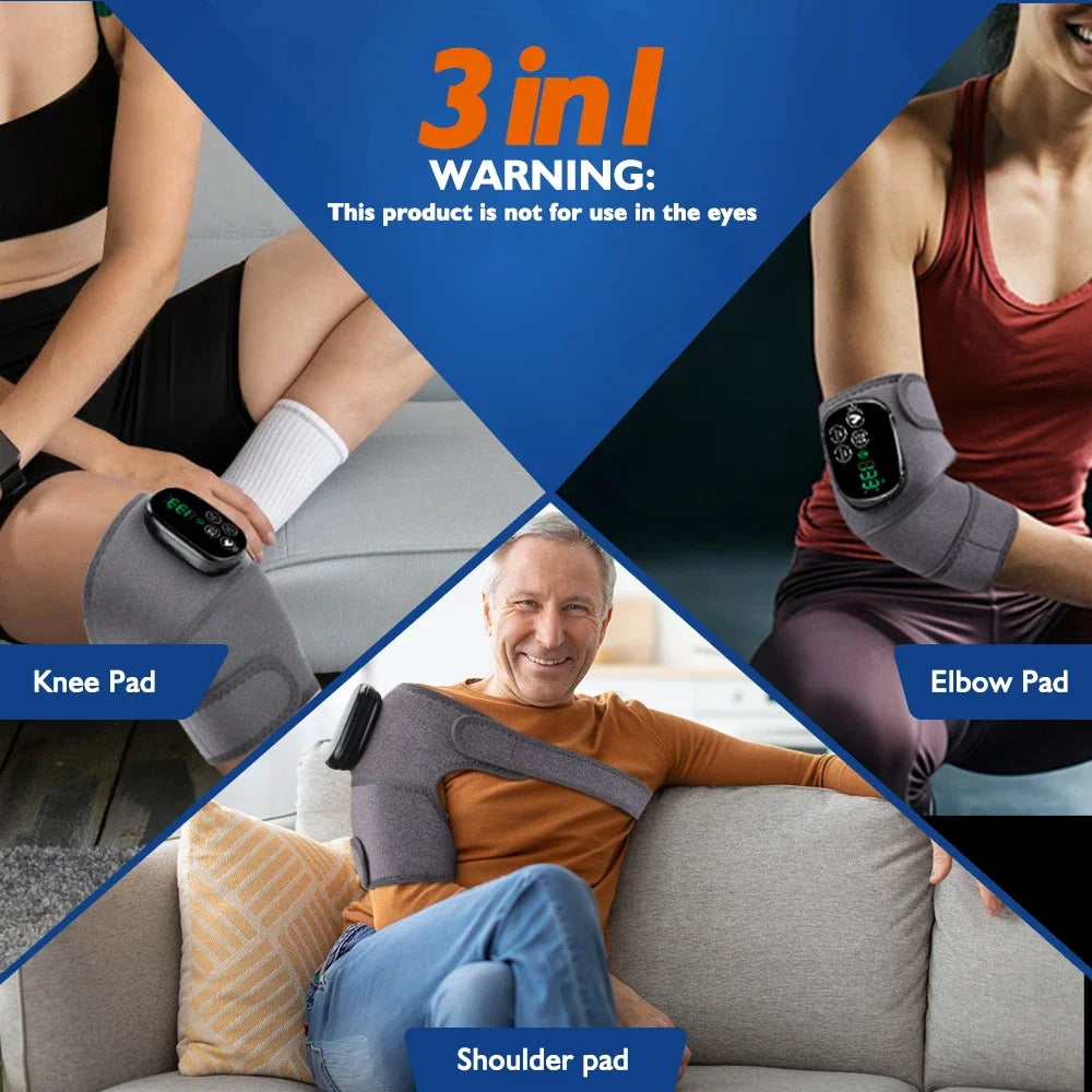 Hailicare Heated Shoulder & Knee Massager Brace with Red Light