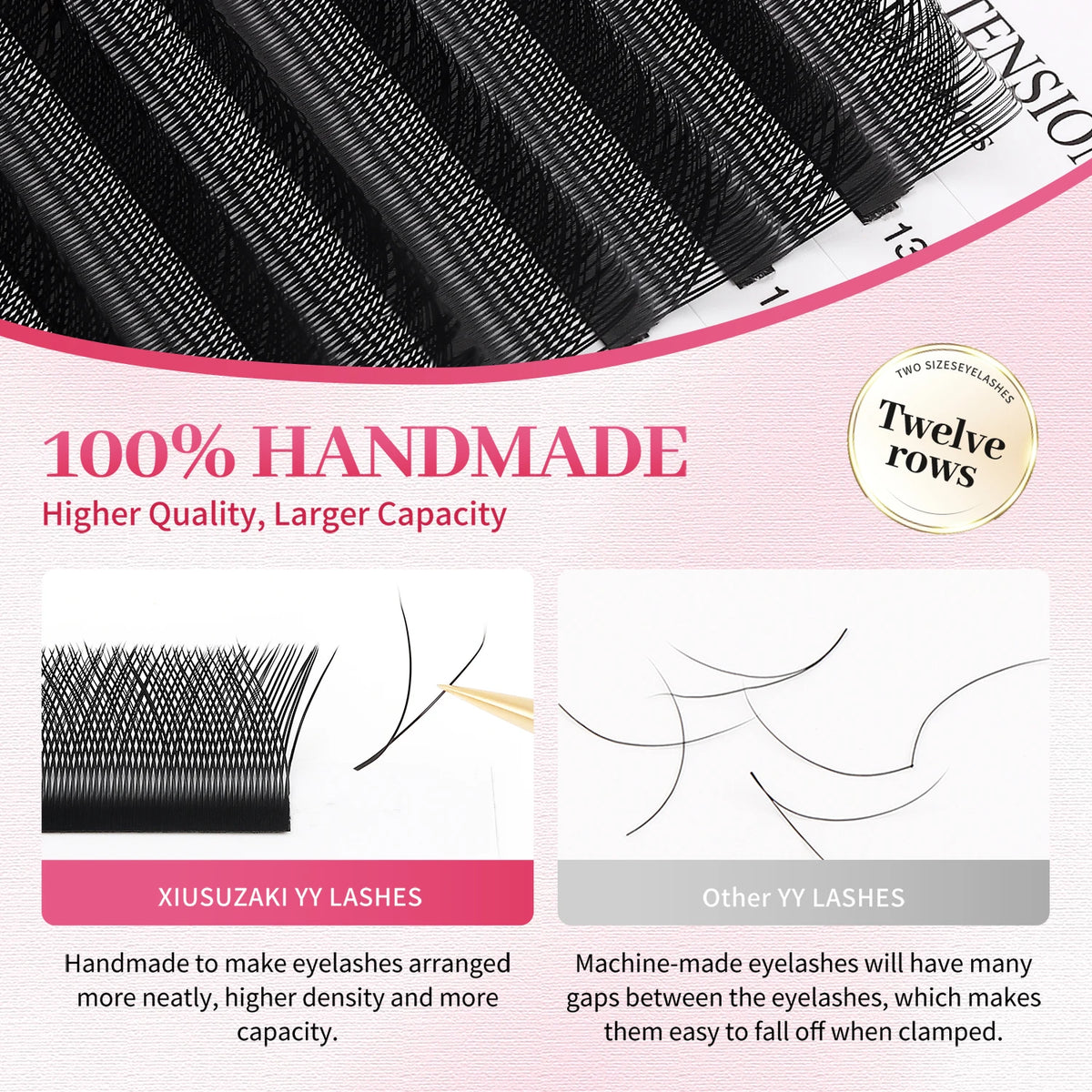 XIUSUZAKI 2D YY Premade Volume Fan Eyelash Extensions