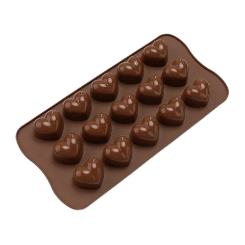 15-Cavity Heart & Star Silicone Mold for Candles, Soap & Resin