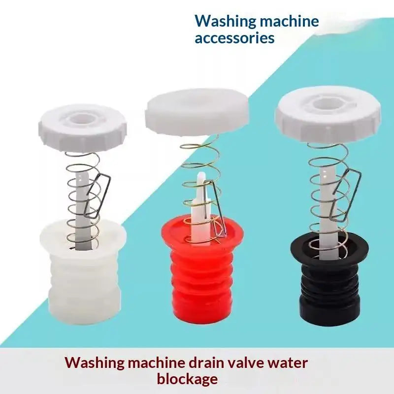 Washing Machine Drain Valve Plug Set – Rubber Seal & Spring