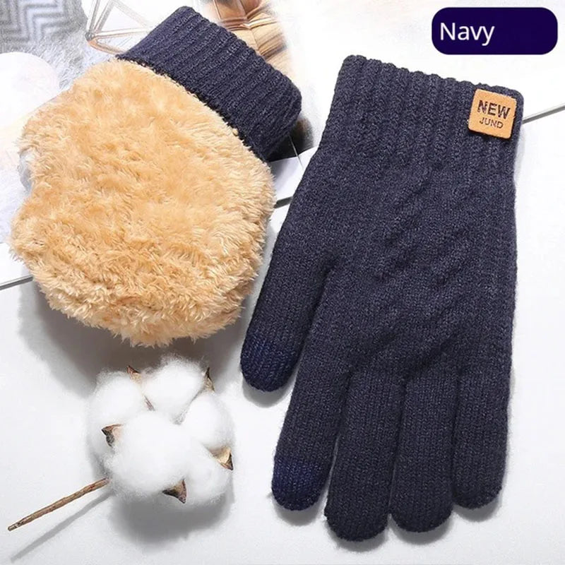 Touch Screen Knitted Winter Gloves – Warm Anti-Slip Unisex