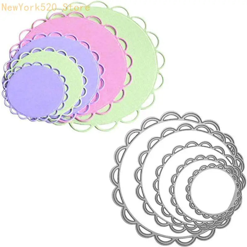 Lace Circle Round Metal Cutting Dies for Scrapbooking & Cards