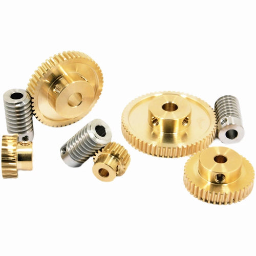0.8M Precision Worm Gear Set – Stainless Steel & Copper 1:20–60