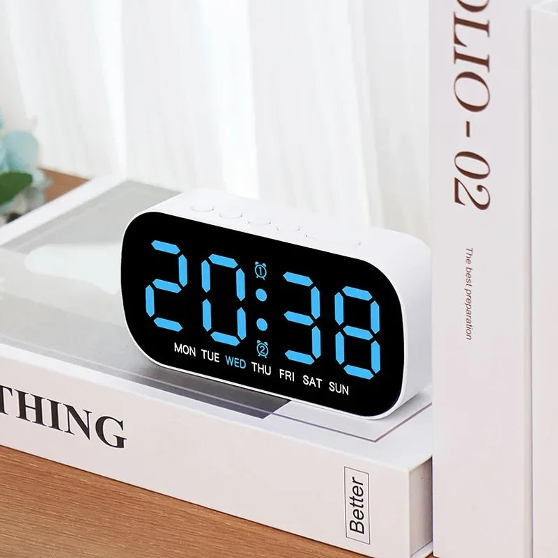 USB Digital Alarm Clock – Dual Alarm, Temperature, Night Mode