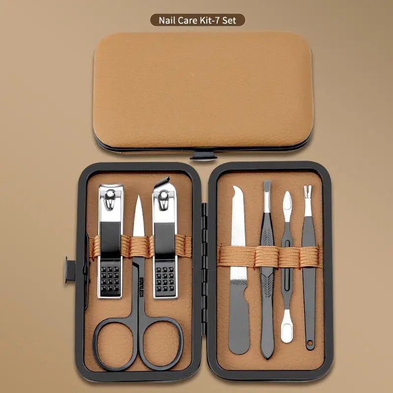 Stainless Steel Manicure & Pedicure Set – 7/16/24 Pcs Nail Kit