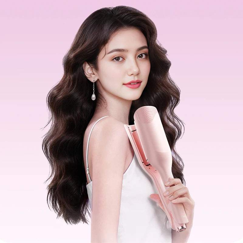 Deep Wave Hair Crimper – Dual Voltage Double Barrel Waver