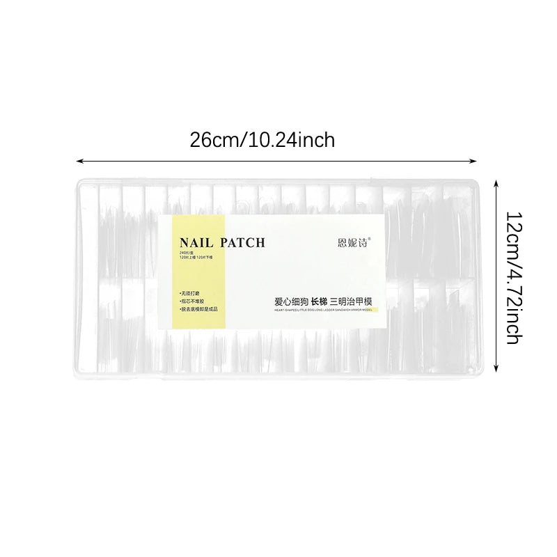 240Pcs Reusable Sandwich Dual Nail Forms – Coffin & Almond