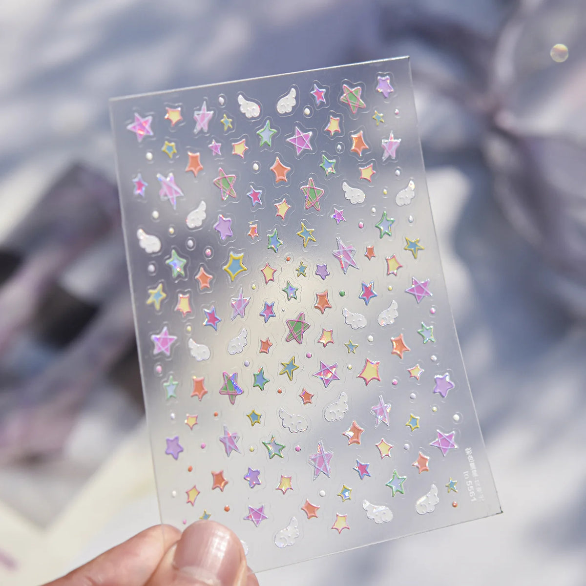 Kawaii Sakura 5D Nail Art Stickers – Pink Cherry Blossom Decals