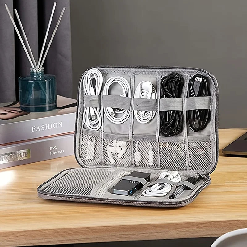 Travel Cable Organizer Bag – Electronics Accessories Case