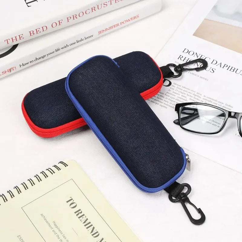 Rectangle Zipper Glasses Case – Portable Eyewear Storage Bag