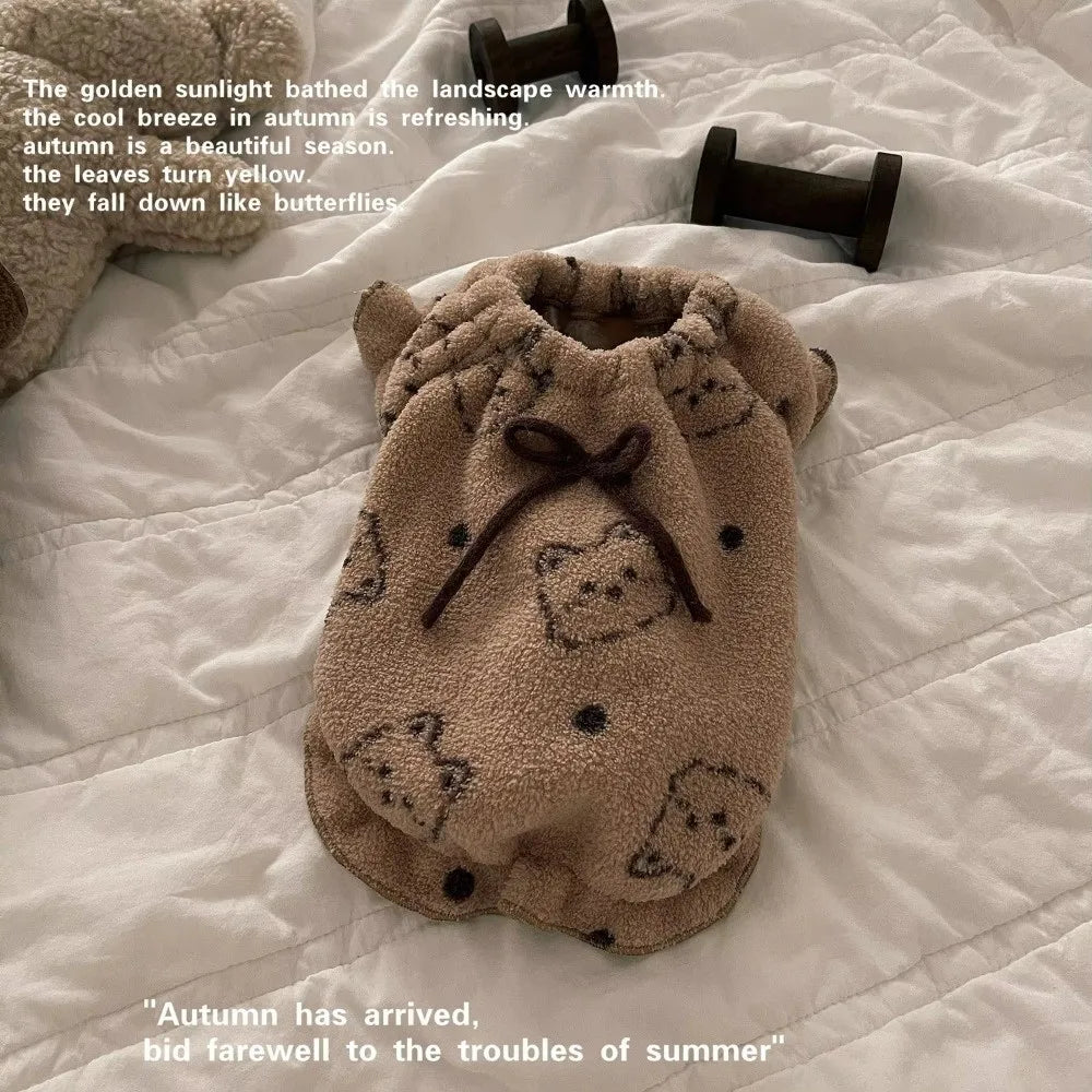 Thickened Plush Pet Vest – Warm Dog & Cat Winter Coat