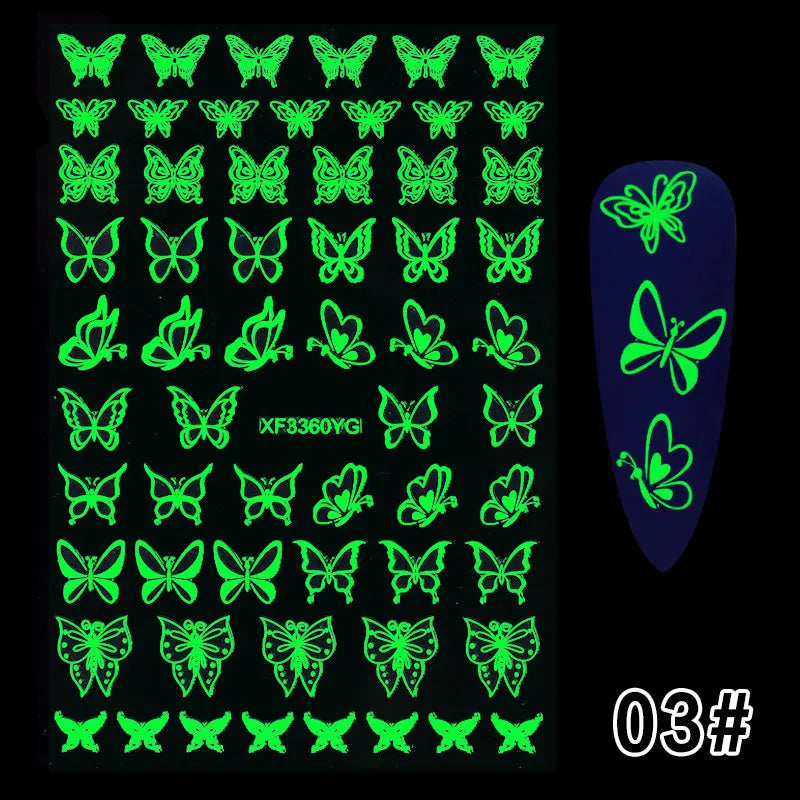 Glow in the Dark Nail Art Stickers – Halloween DIY Manicure