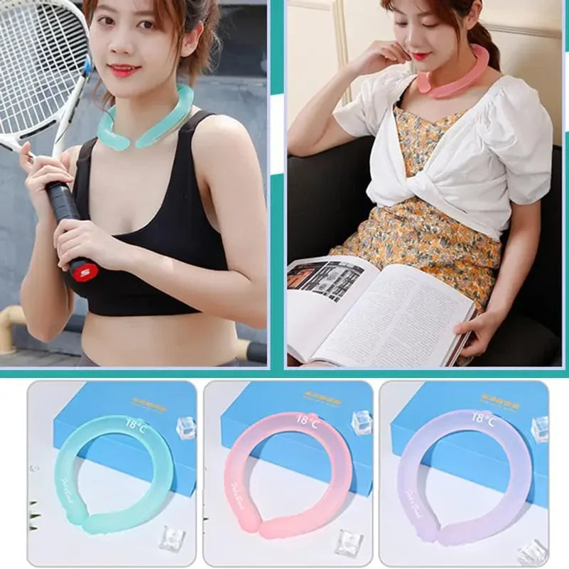 Reusable Cooling Neck Ring – Gel Ice Wrap for Summer Outdoor