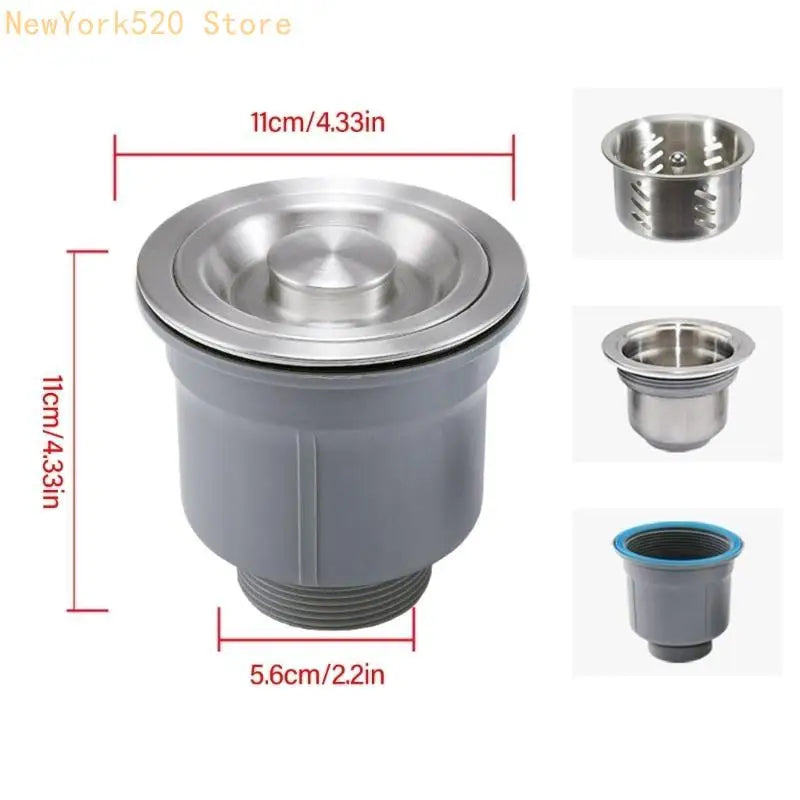 Stainless Steel Sink Drain Set – Basket Strainer & Stopper