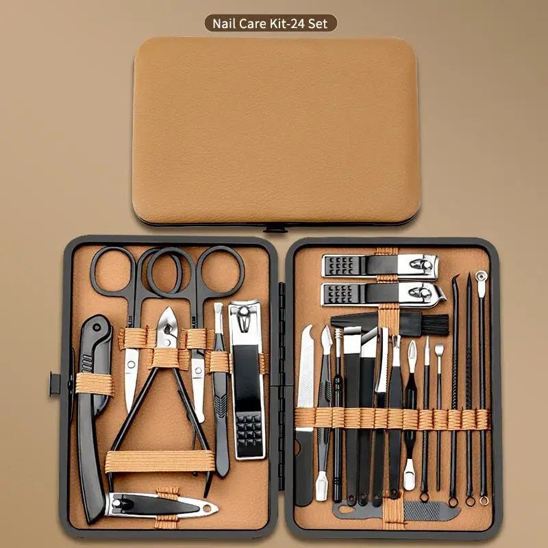Stainless Steel Manicure & Pedicure Set – 7/16/24 Pcs Nail Kit
