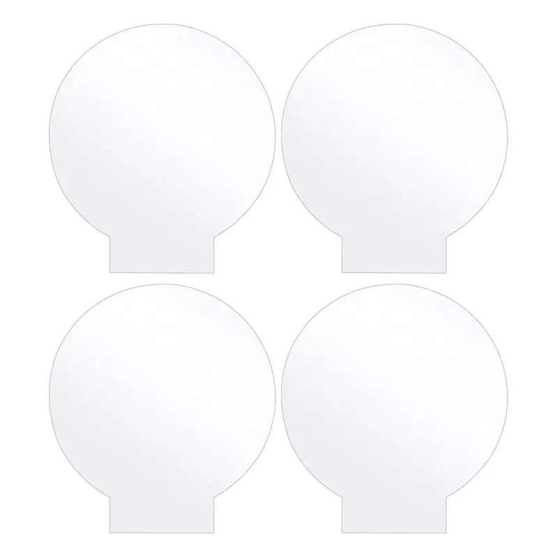 4-Pack Clear Round Acrylic Sheets 4mm – LED Base & DIY Signs