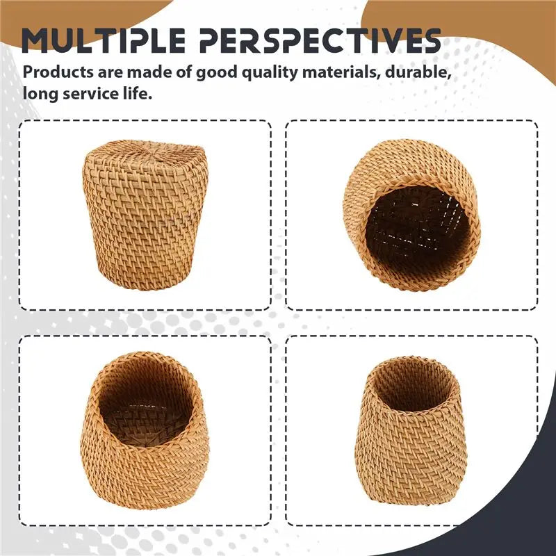 Rattan Handwoven Tableware Storage Basket & Organizer