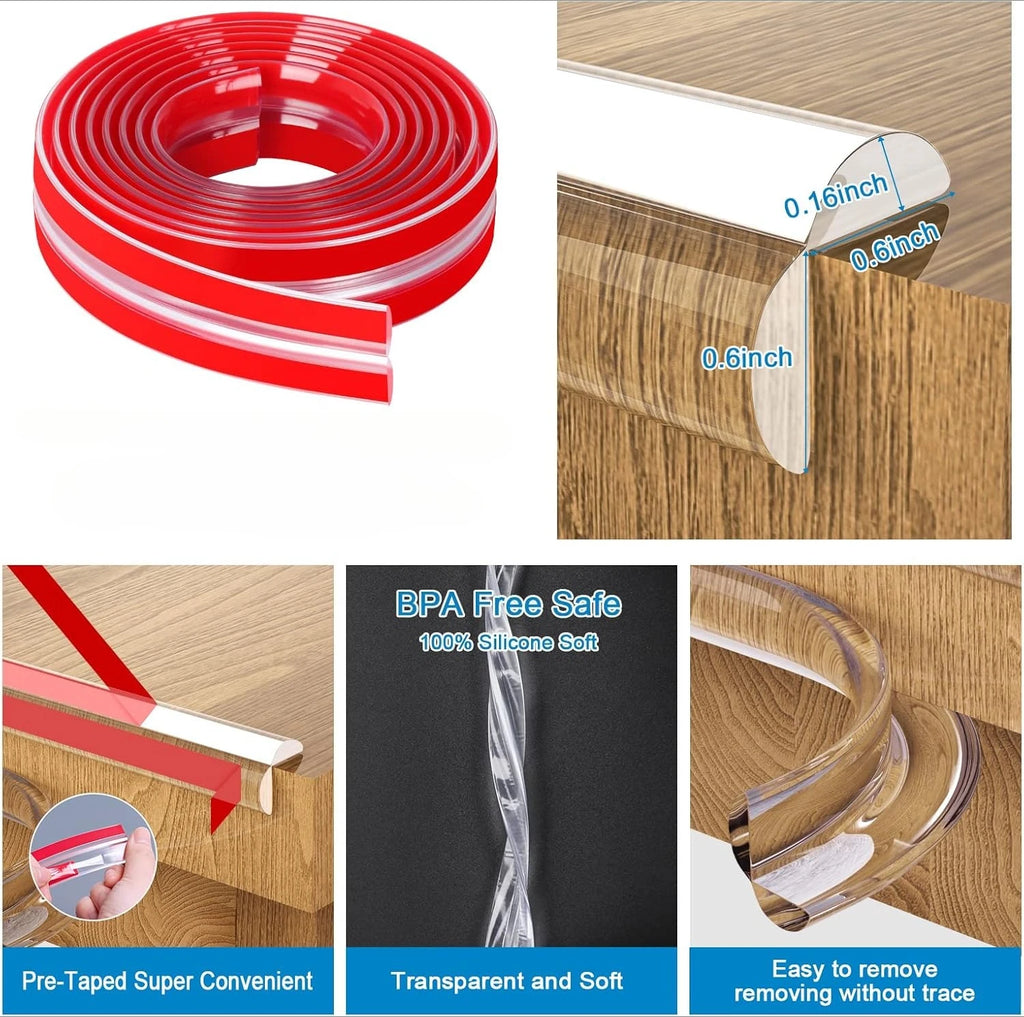 Transparent Silicone Corner Protectors – Edge Guards 1M 2M 3M