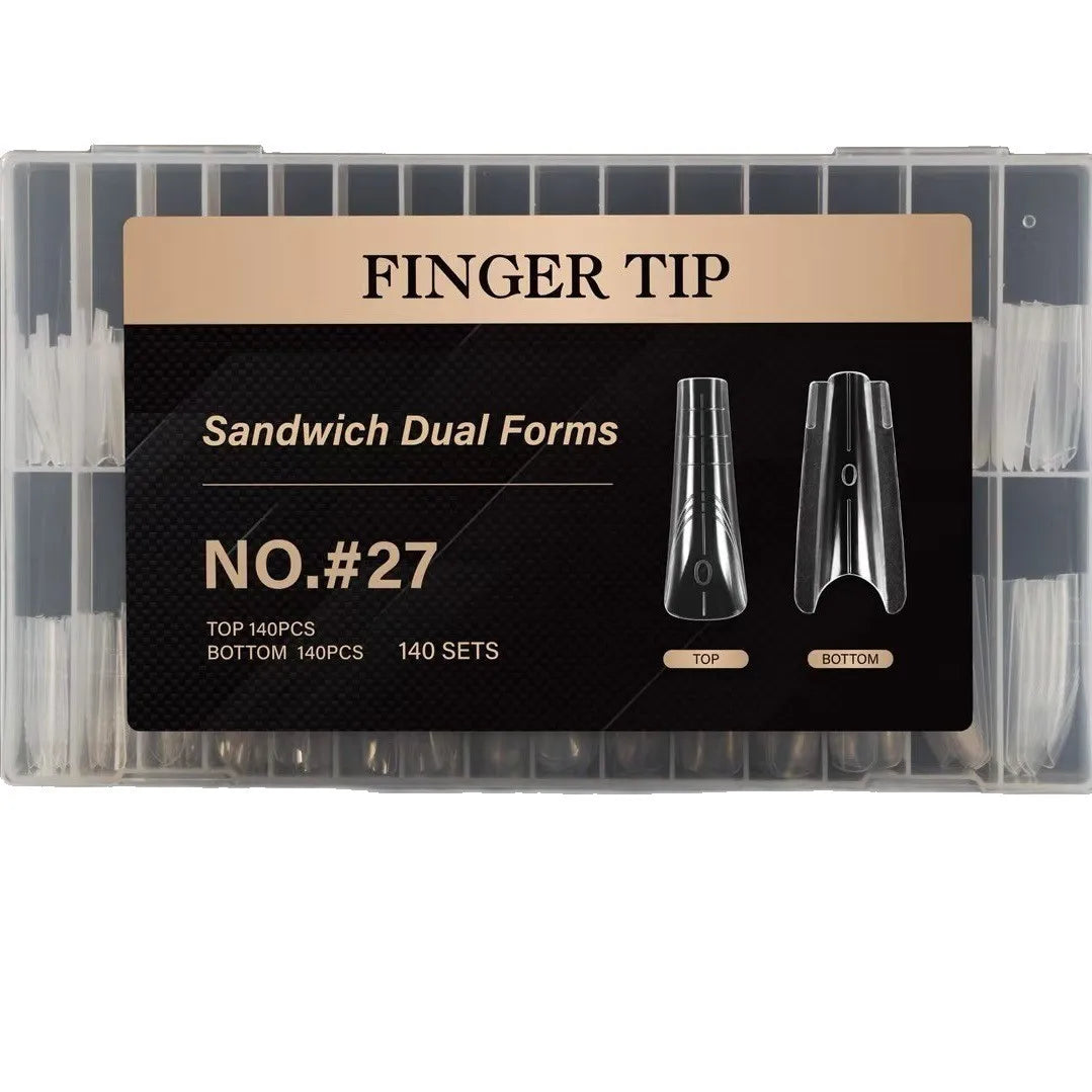 140/280Pcs Dual Form Nail Molds – 14 Sizes Extension Kit