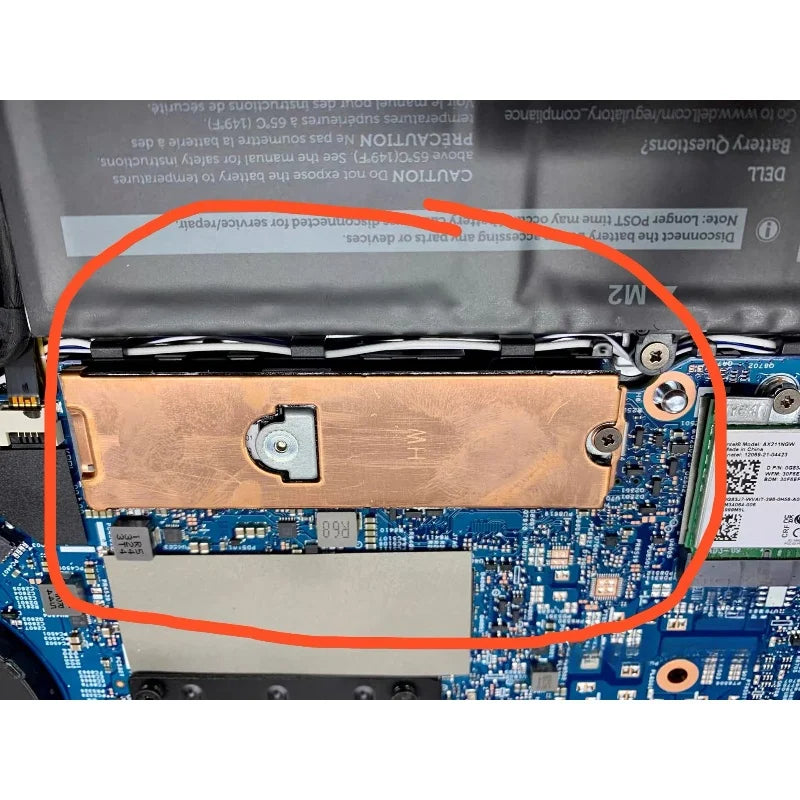 Dell Inspiron 16 Plus 7620 7630 M.2 2280 SSD Bracket Heatsink RG91H