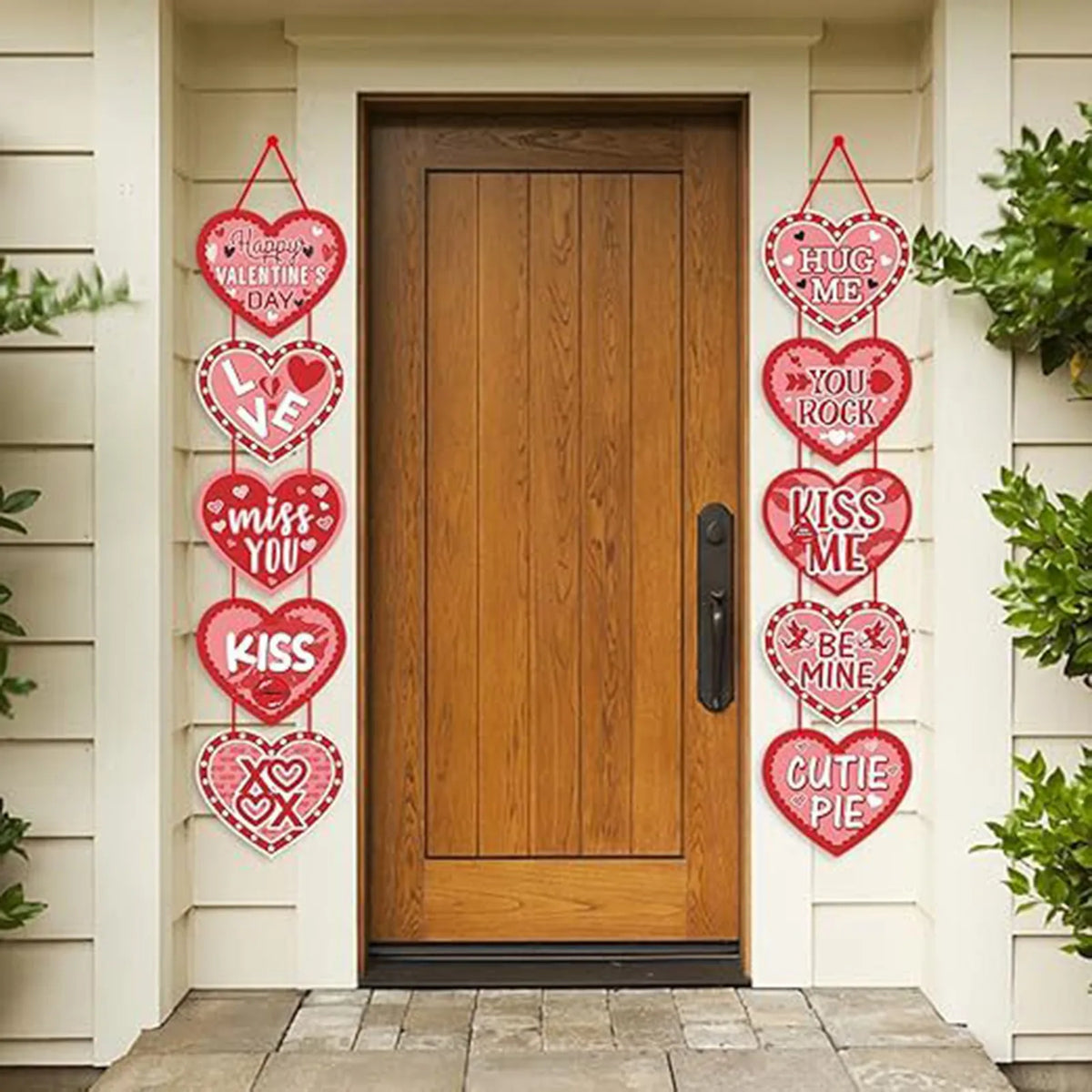 Heart Shaped Valentine's Day Door Hanging Sign Decoration
