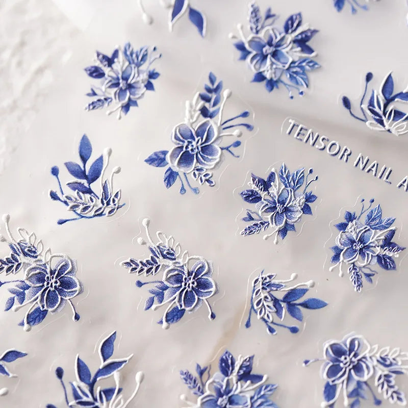 Red Spider Lily & Peony Nail Stickers – Floral Manicure Decals
