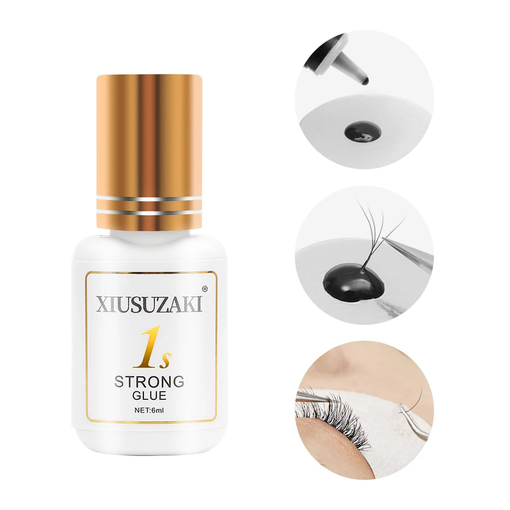 XIUSUZAKI 6ml Fast-Drying Lash Extension Glue – Low Irritation