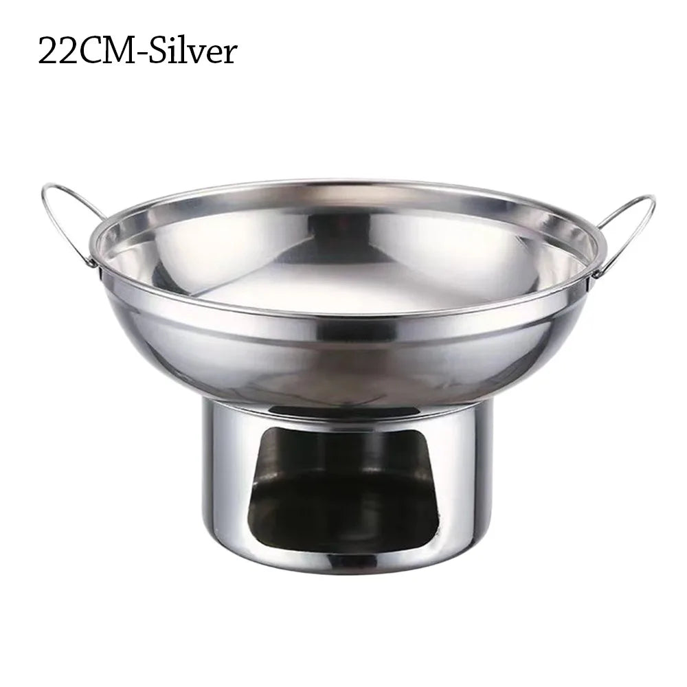 Stainless Steel Hot Pot 20/22cm Double Handle Cooking Pot