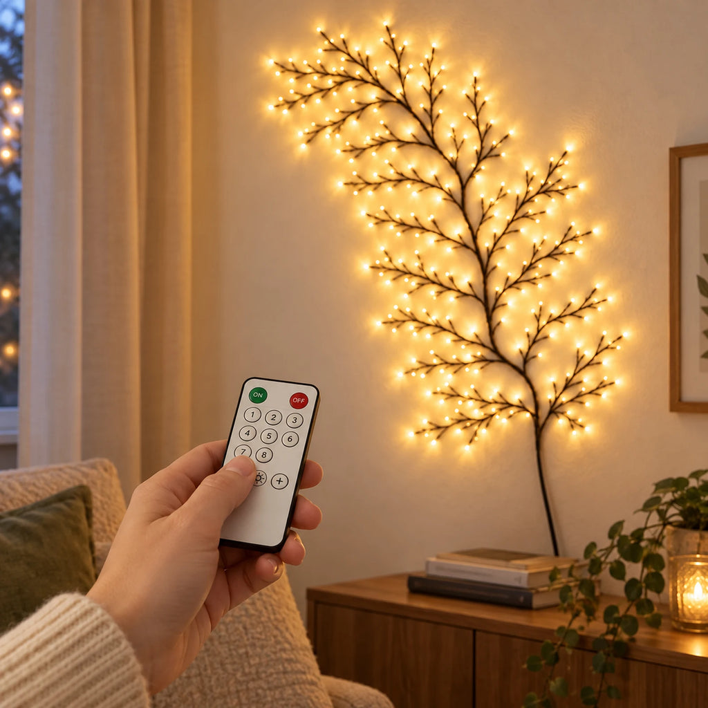 Remote Control LED Branch Fairy Lights – Warm White & Timer