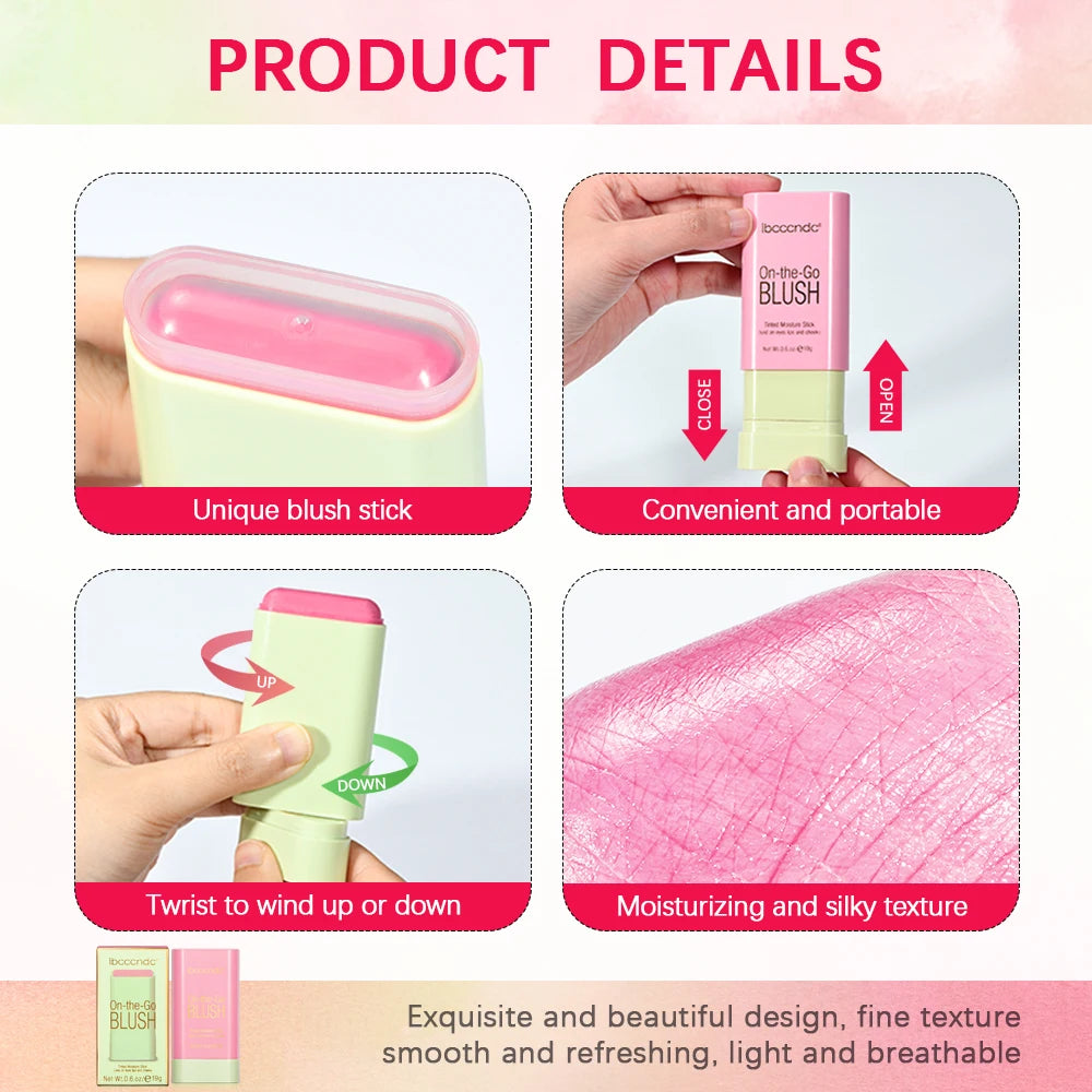 ibcccndc Cream Blush Stick – Waterproof Multi-Use Color