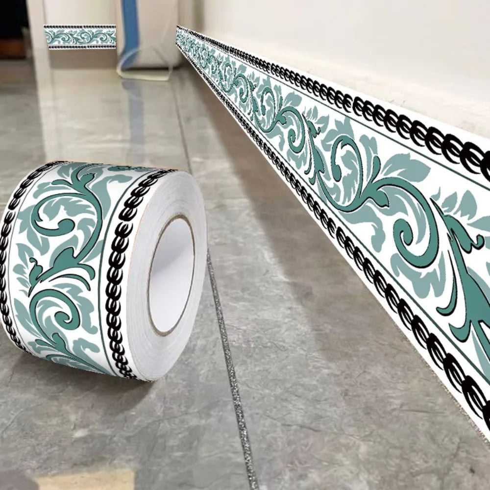 5M Self-Adhesive PVC Skirting Board Wall Strip – 8 Colors