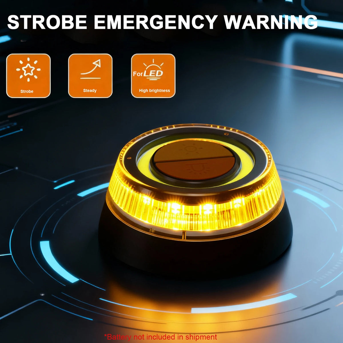 Car Emergency Beacon Strobe Light – LED Safety Warning Lamp